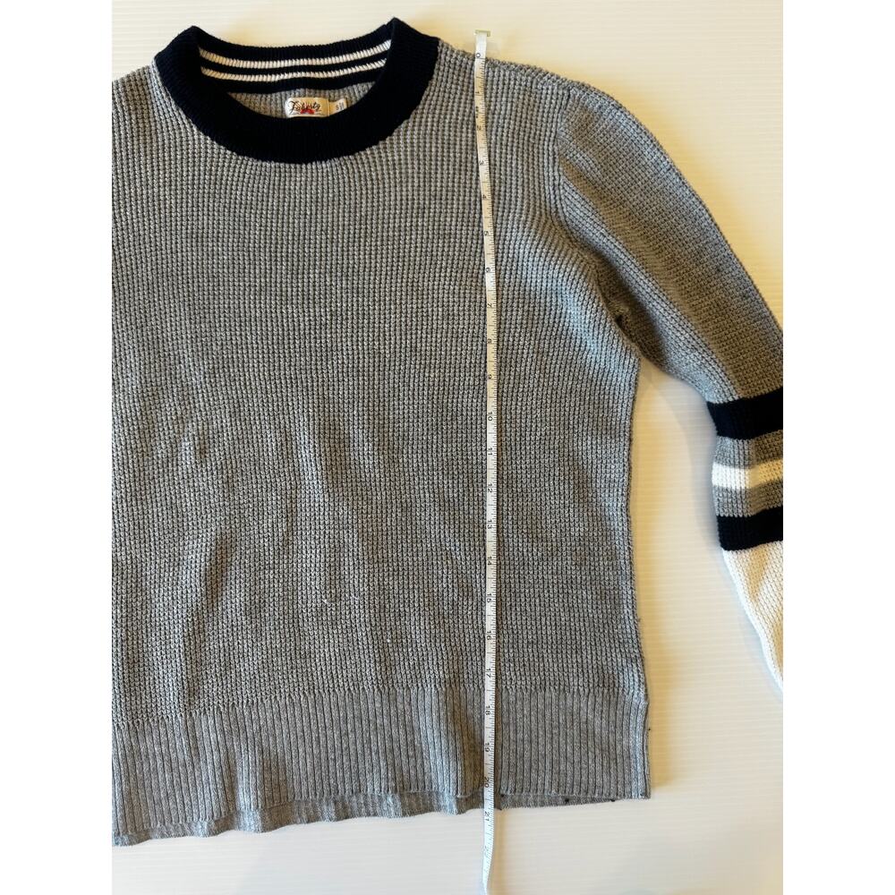 Faherty Throwback Crewneck Sweater Womens’ Small Gray Organic Cotton Cashmere - Picture 10 of 16